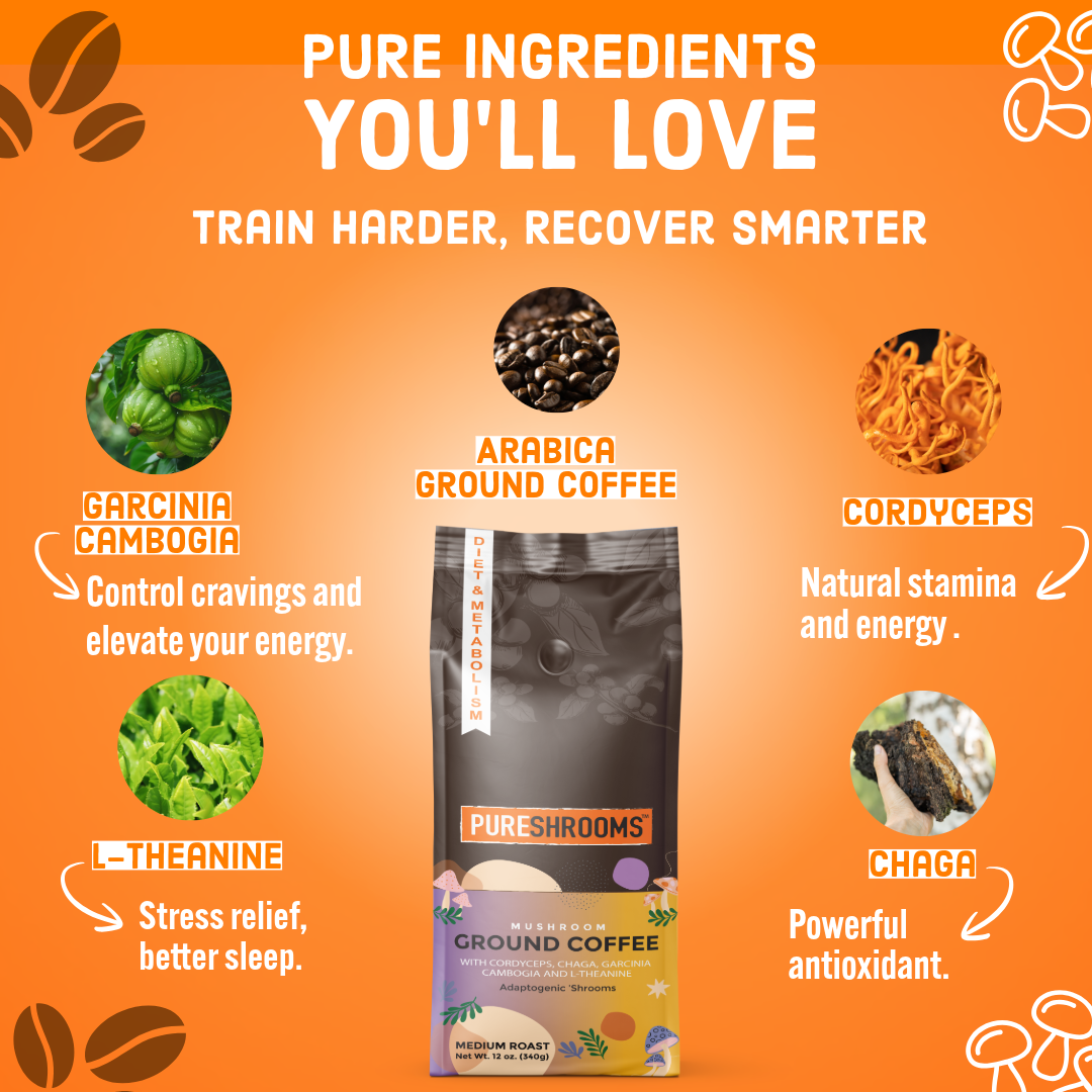 PureShrooms Energize Mushroom Ground Coffee 340g