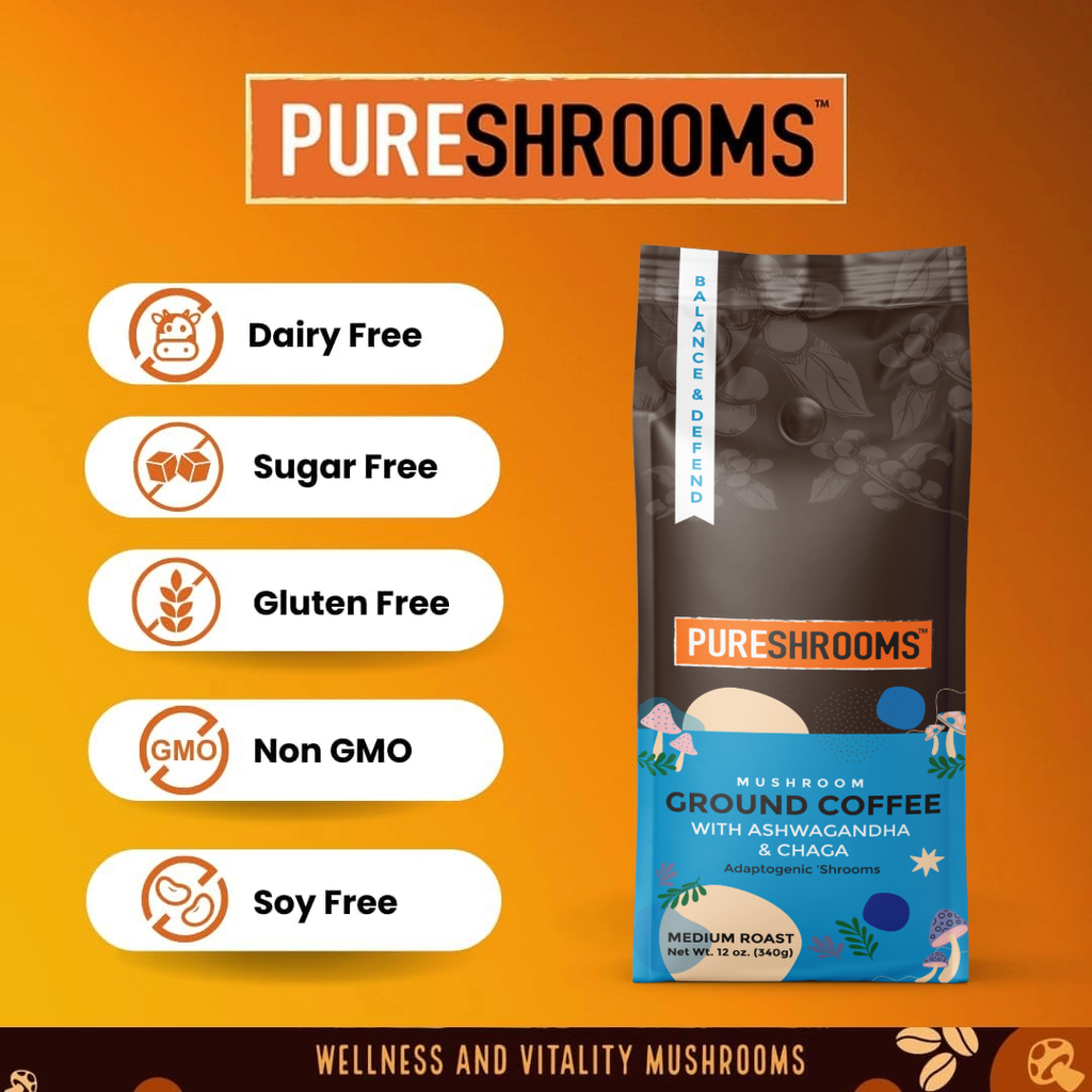 Balance & Defend Mushroom Ground Coffee 340g