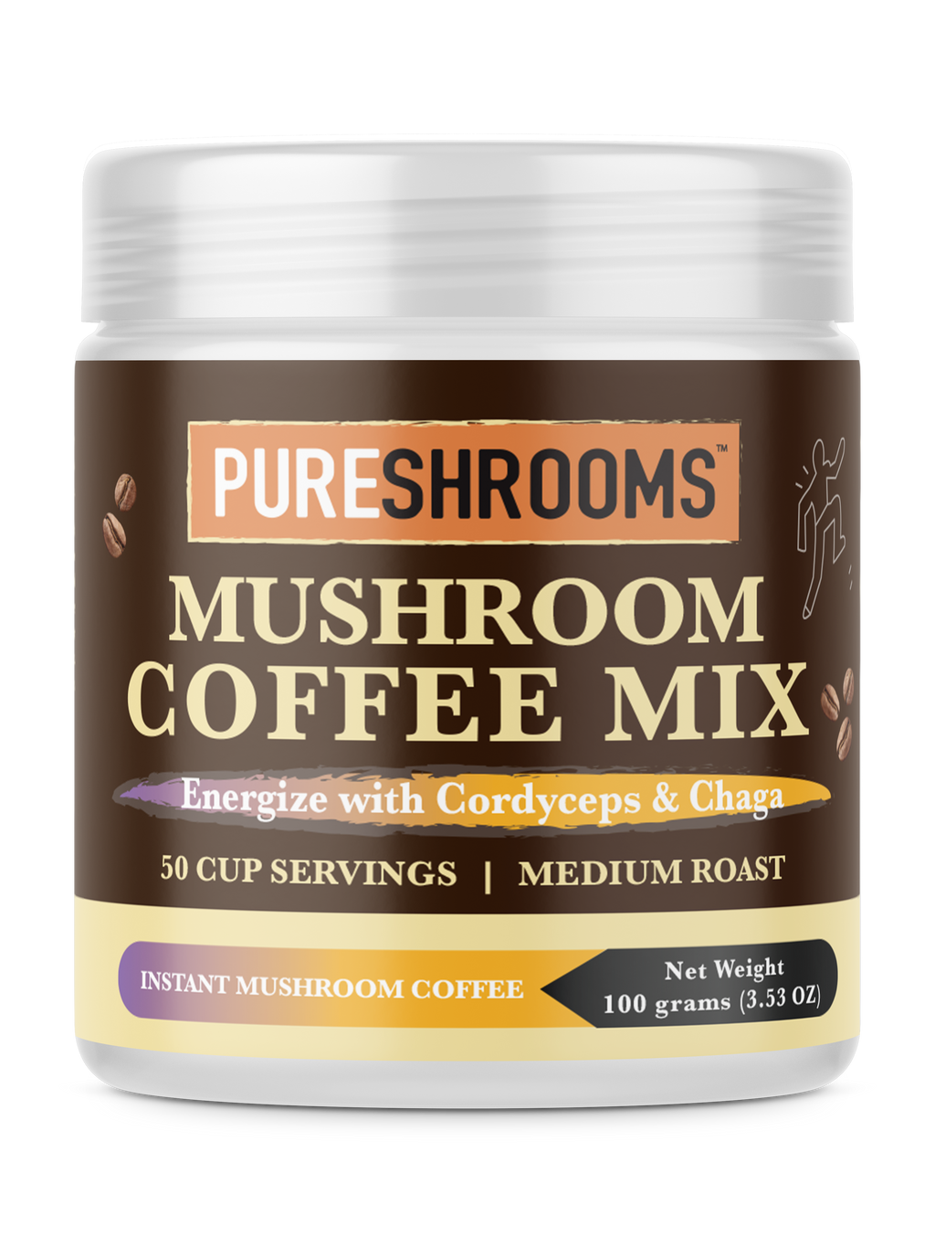 PureShrooms Energize Mushroom Coffee with Cordyceps & Chaga