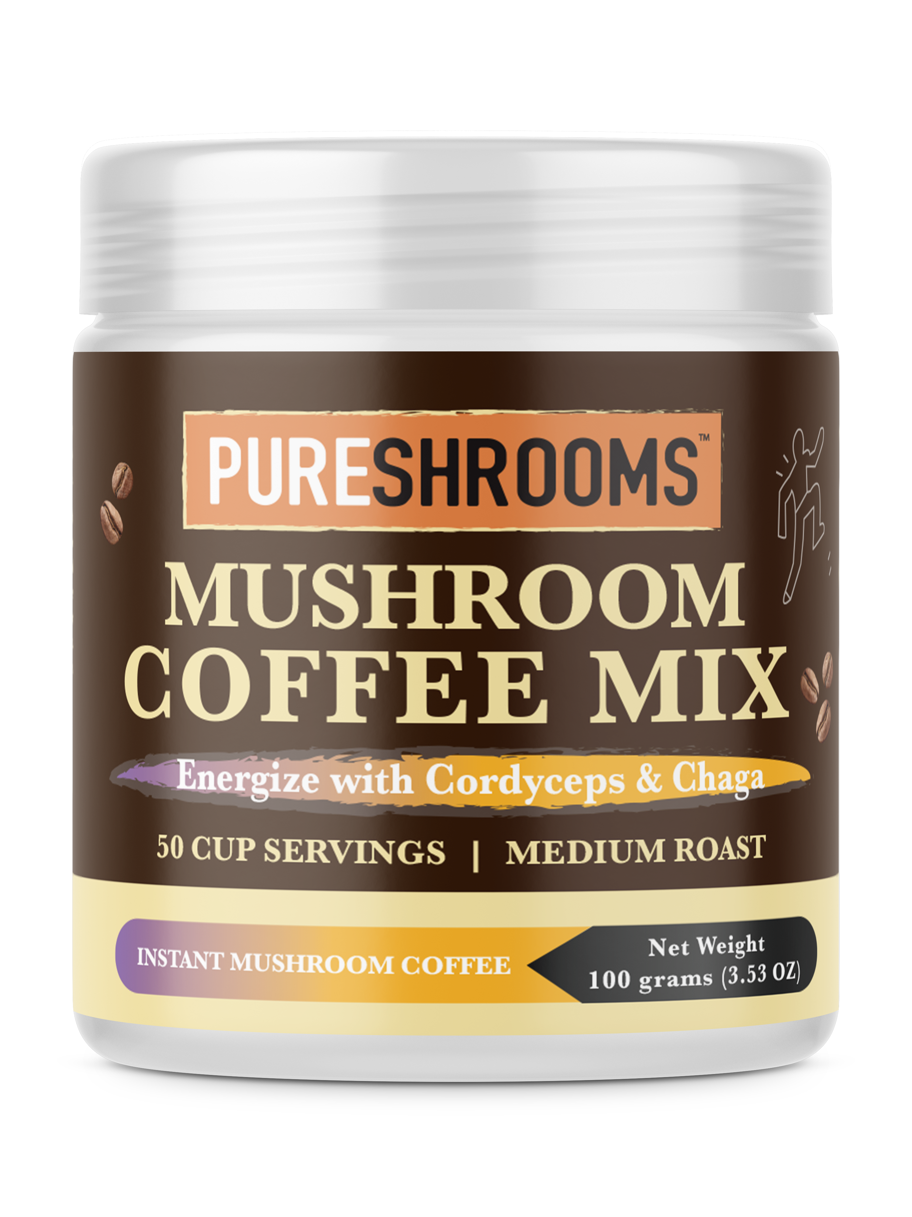 PureShrooms Energize Mushroom Coffee with Cordyceps & Chaga