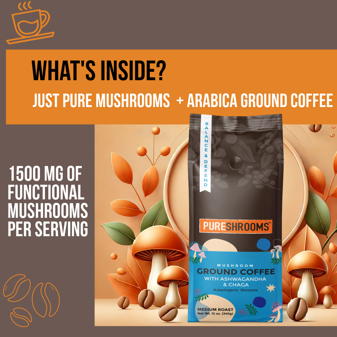Balance & Defend Mushroom Ground Coffee 340g
