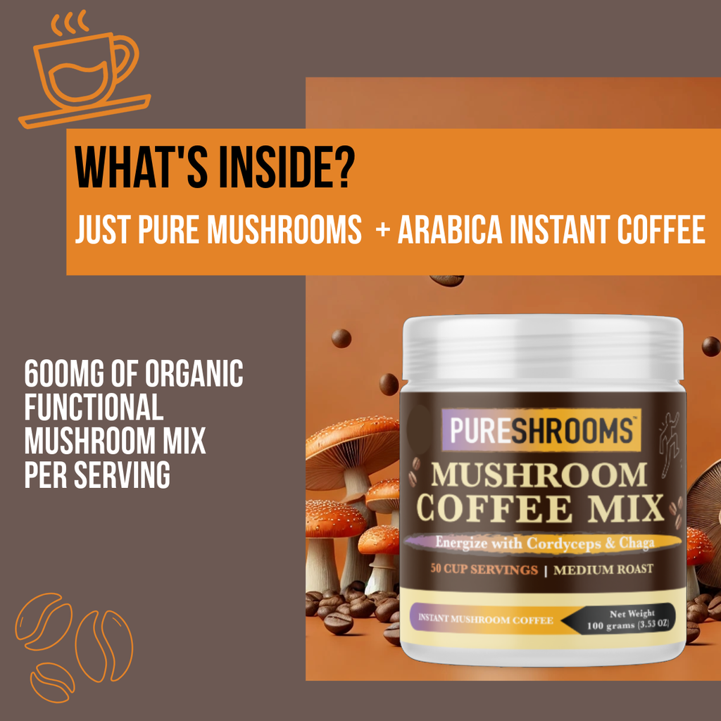 PureShrooms Energize Mushroom Coffee with Cordyceps & Chaga