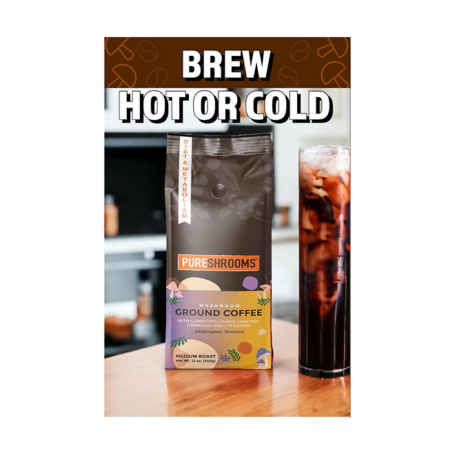 PureShrooms Energize Mushroom Ground Coffee 340g